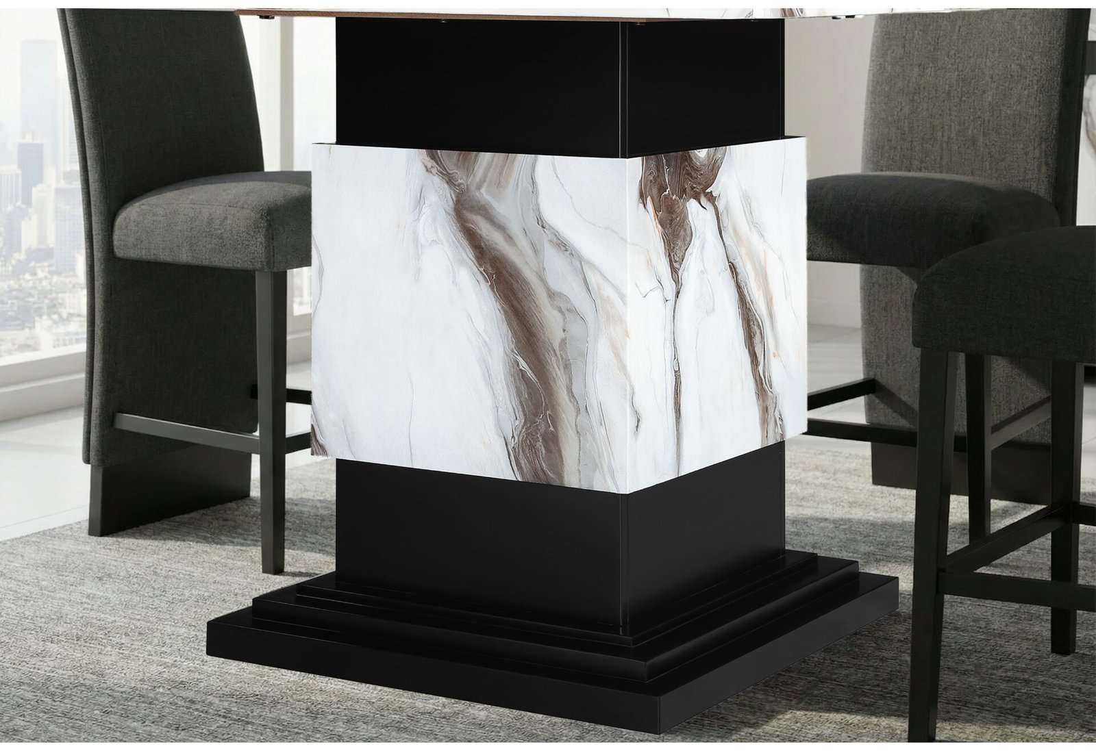 D12 BAR TABLE AND 4 BAR STOOLS - Image 2