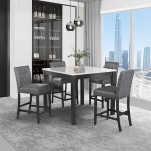 D4052 BAR TABLE AND 4 BAR STOOLS