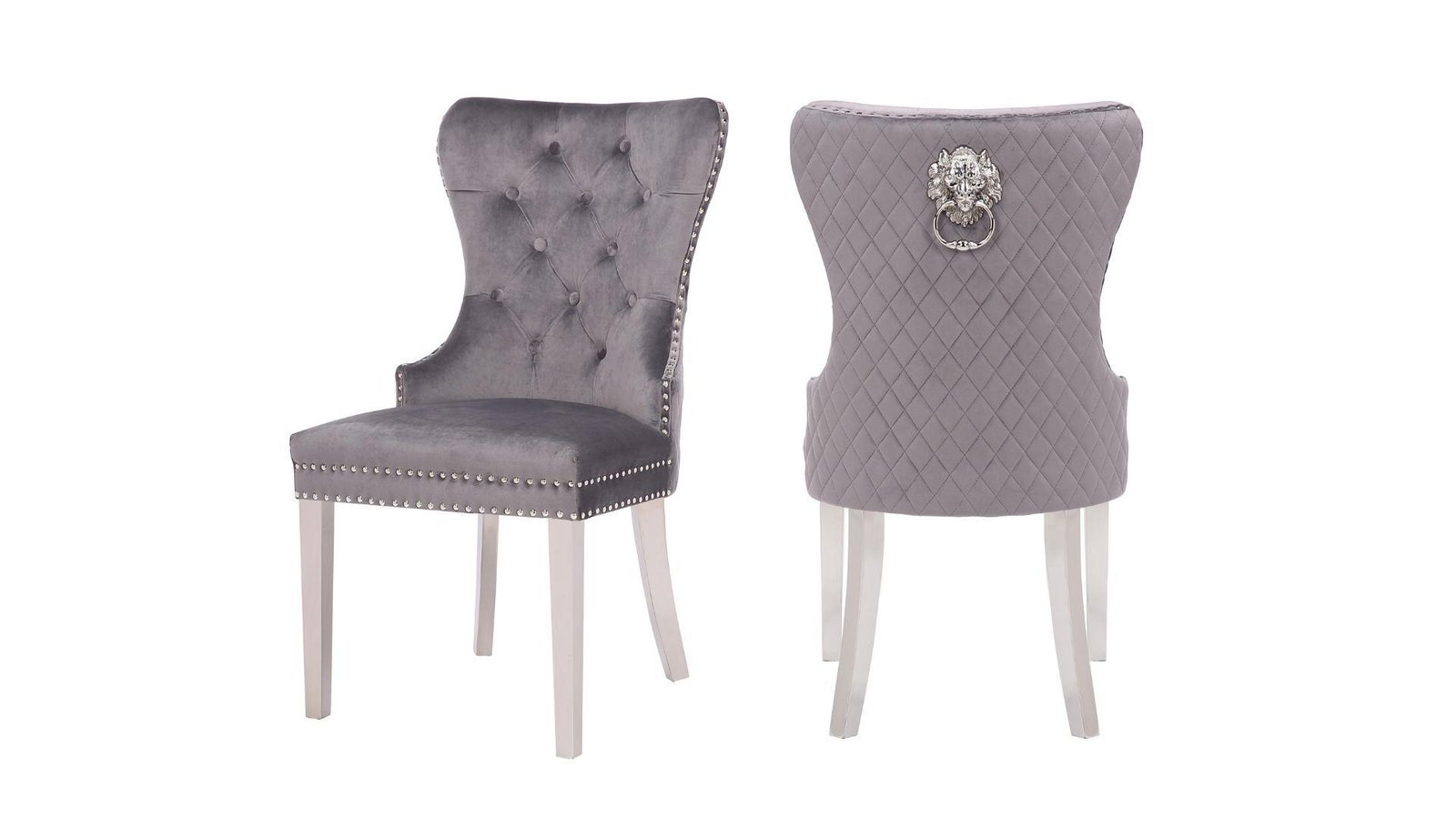 SIMBA STAINLESS STEEL LEGS DARK GRAY – 2 CHAIRS PER BOX