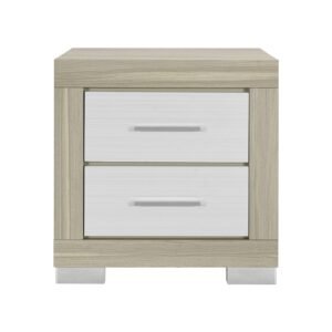 EMMA NATURAL/WHITE NIGHTSTAND