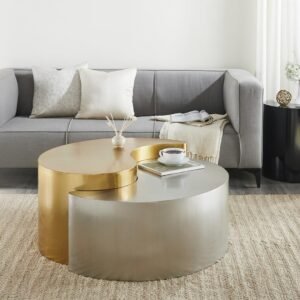 YING YANG COFFEE TABLE GOLD &AMP; SILVER