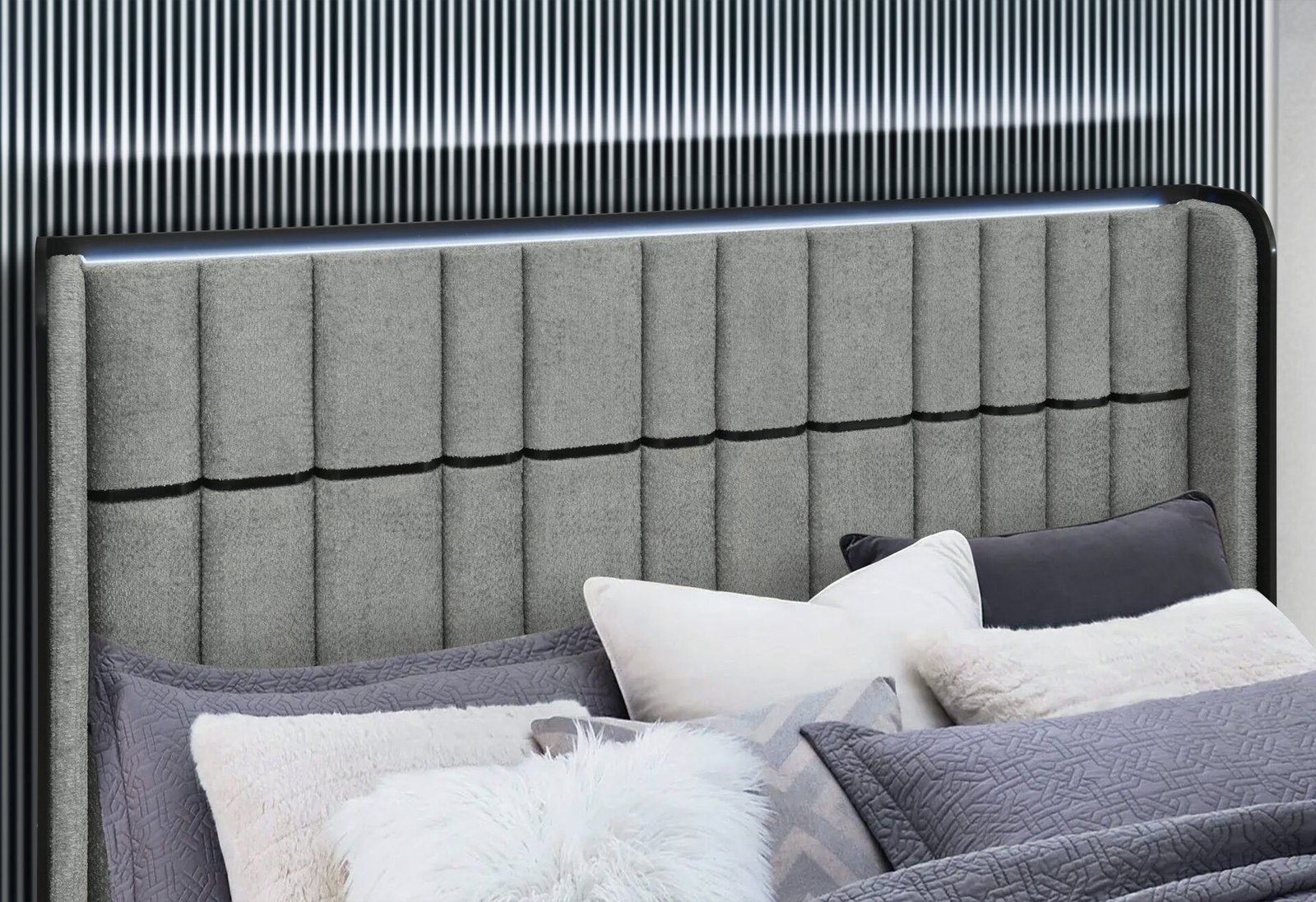 ISABELLA GREY KING BED GROUP - Image 4