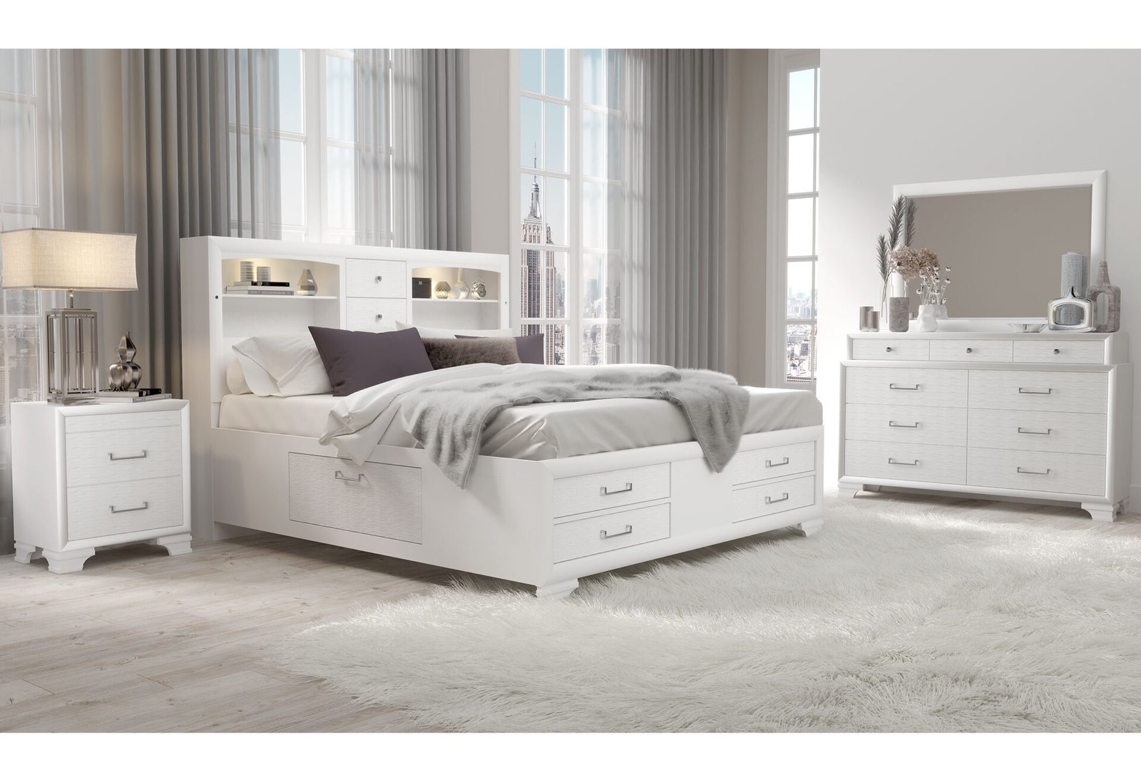JORDYN WHITE KING BED GROUP