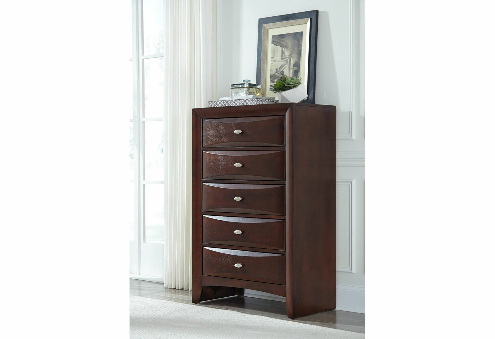 LINDA NEW MERLOT CHEST