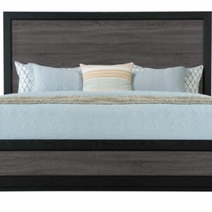 LISBON GREY AND BLACK KING BED