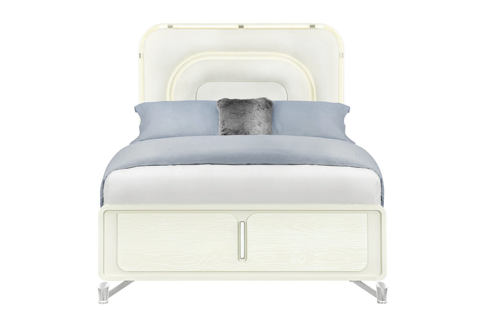 LYRA BEIGE QUEEN BED WITH LED