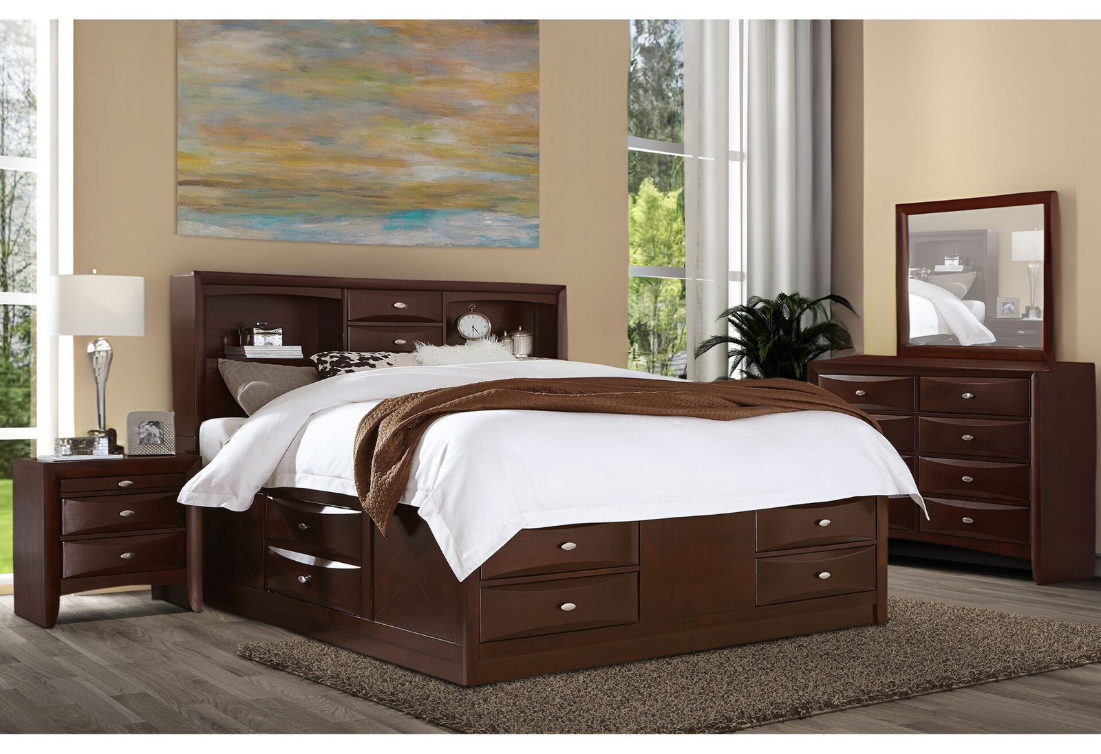 LINDA MERLOT FULL BED GROUP