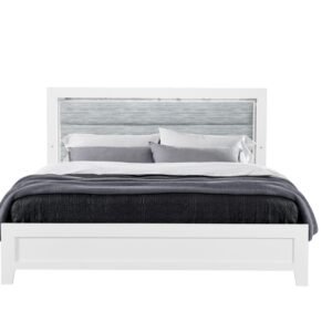 LUCCIA WHITE FULL BED WITH LED