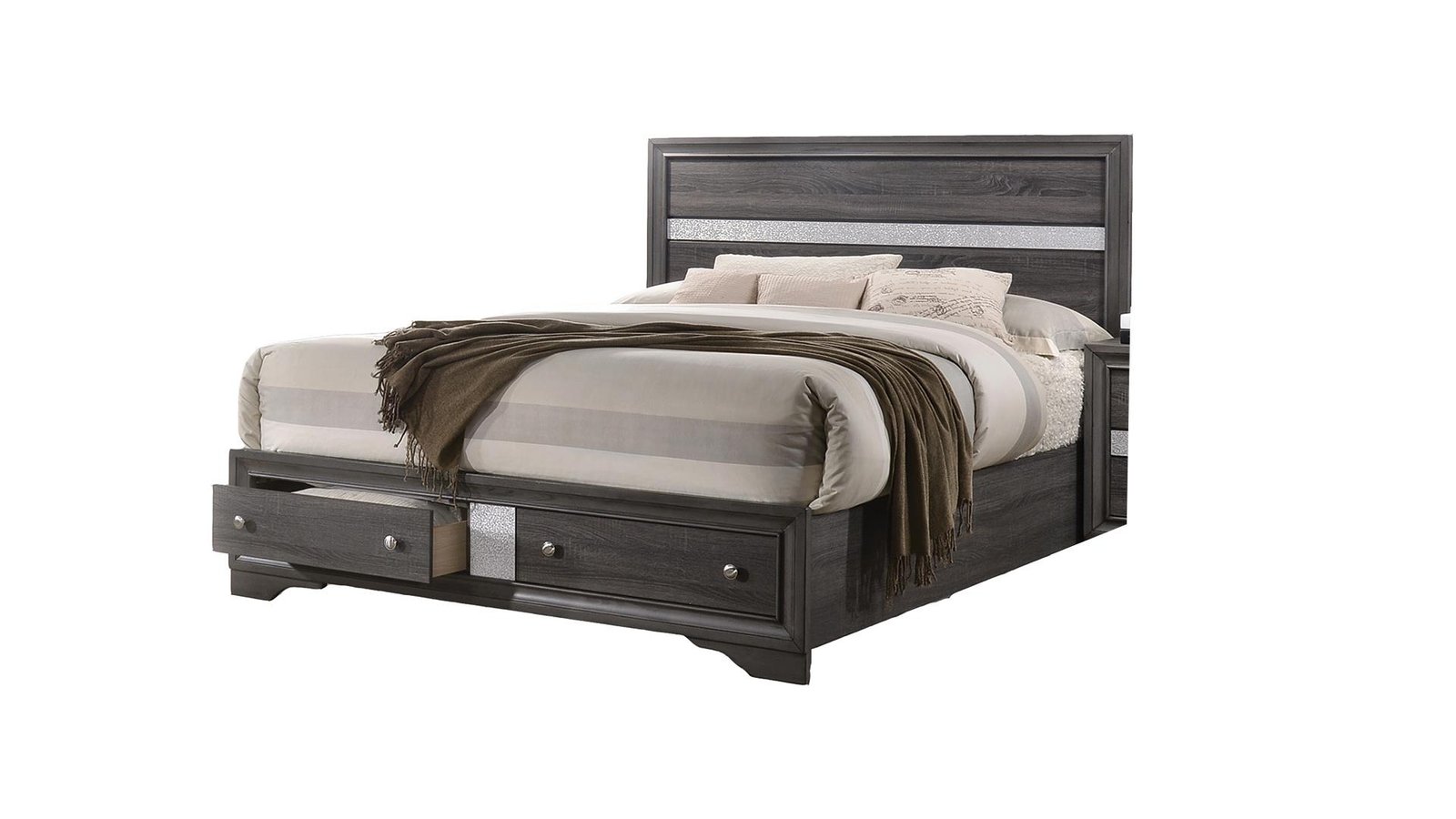 MATRIX QUEEN BED GRAY