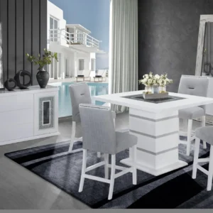MONACO WHITE BAR TABLE + MONACO BS-N