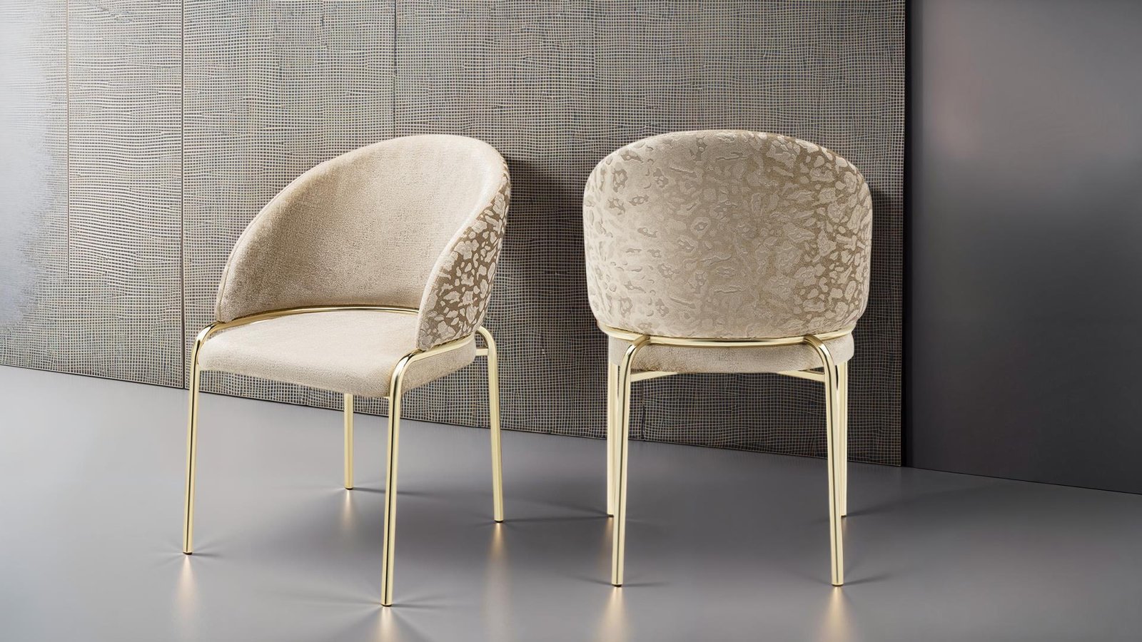 ONYX GOLD LEGS BEIGE – 2 CHAIRS PER BOX