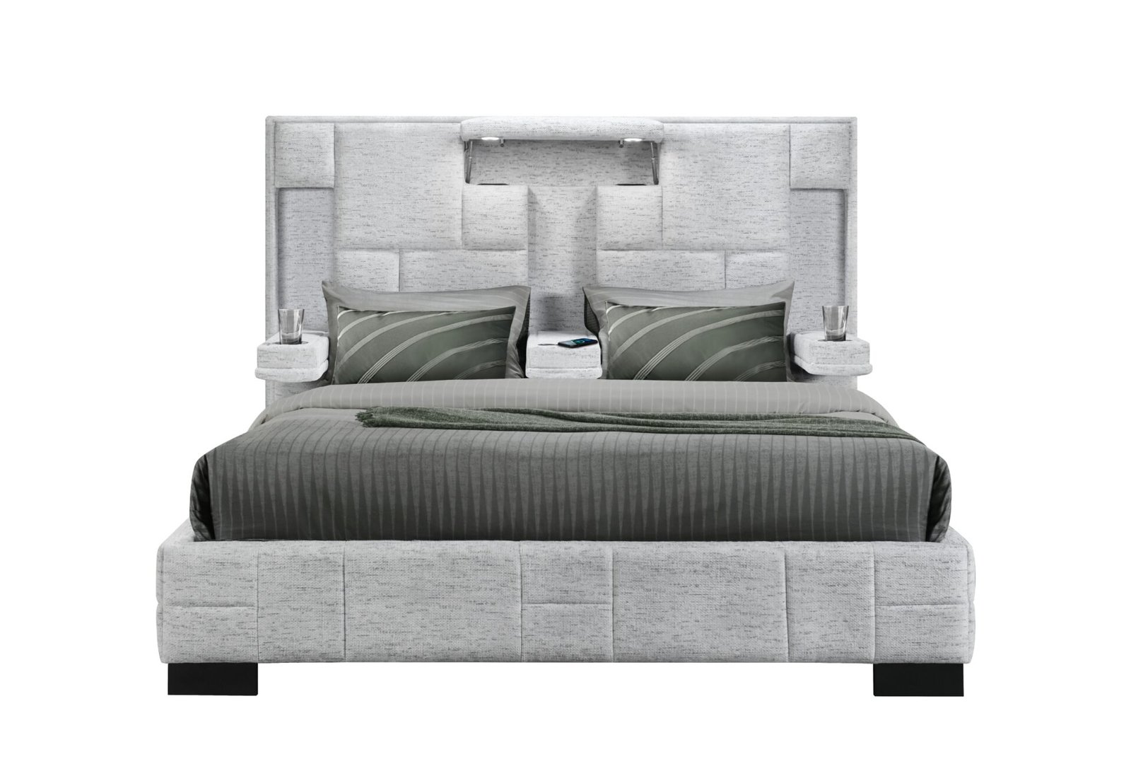 OSCAR GREY QUEEN BED NO WOOD TRIM - Image 2