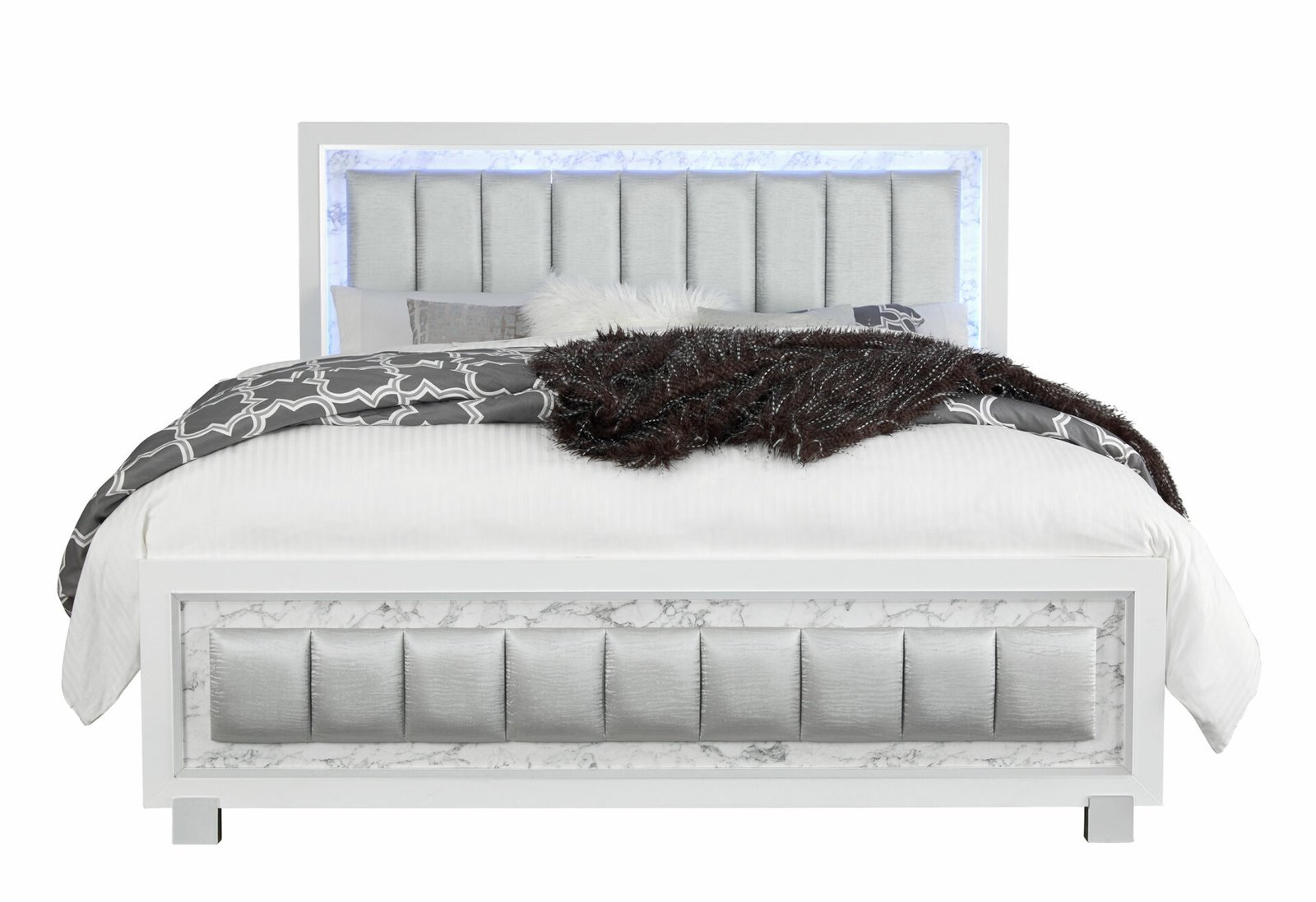 SANTORINI WHITE QUEEN BED