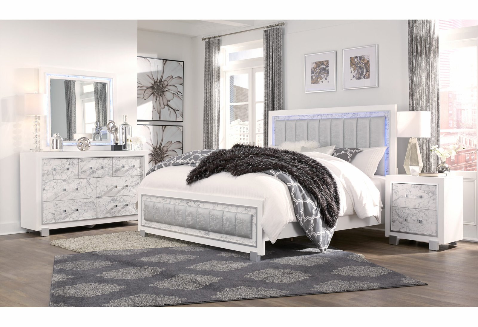SANTORINI WHITE FULL BED - Image 4