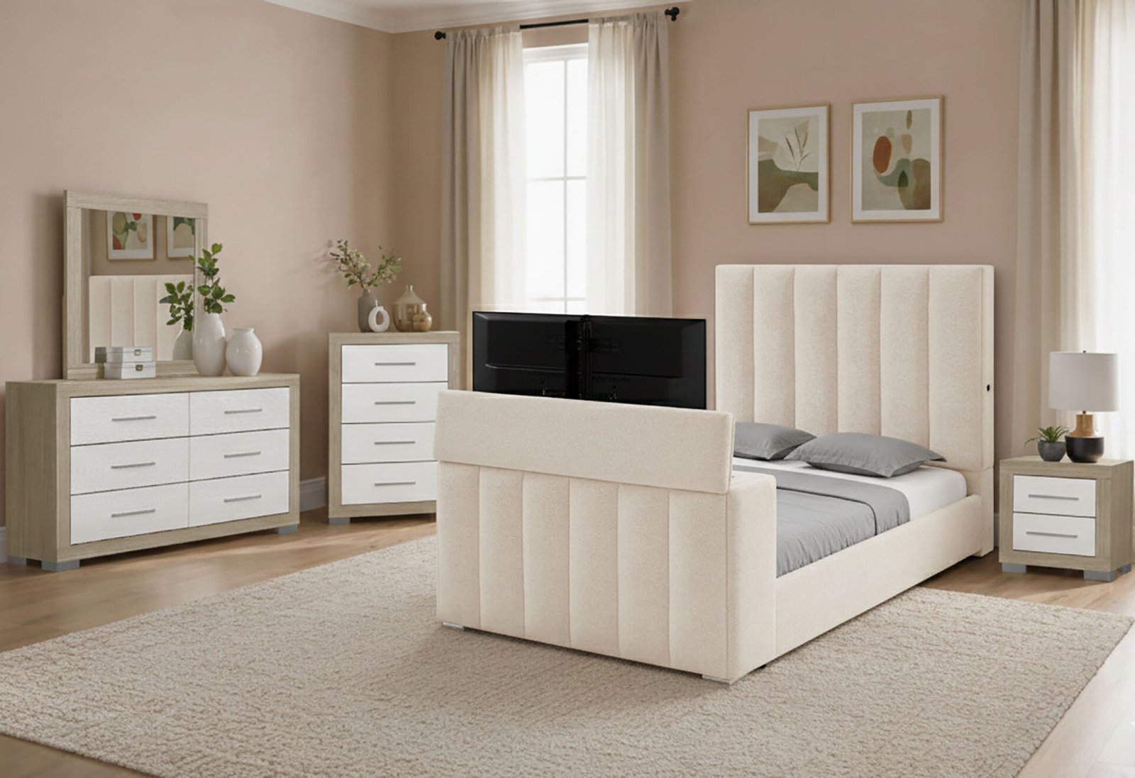 SERENITY/EMMA BUFF QUEEN BED GROUP