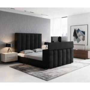 SERENITY ONYX KING BED WITH SPEAKER, TV LIFT AND FIREPLACE