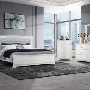 SOLEIL WHITE QUEEN BED GROUP