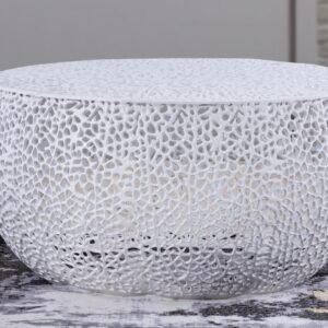 T3502-32 ROUND COFFEE TABLE WHITE