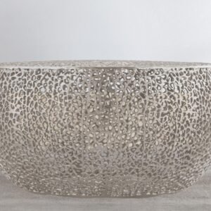 T3502-32 ROUND COFFEE TABLE SILVER