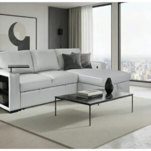 U0212 BLANCHE SILVER PULL OUT SOFA BED