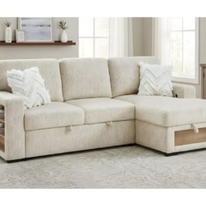 U0222 IVORY PULL OUT SOFA BED WITH SPEAKER AND 2 PILLOWS