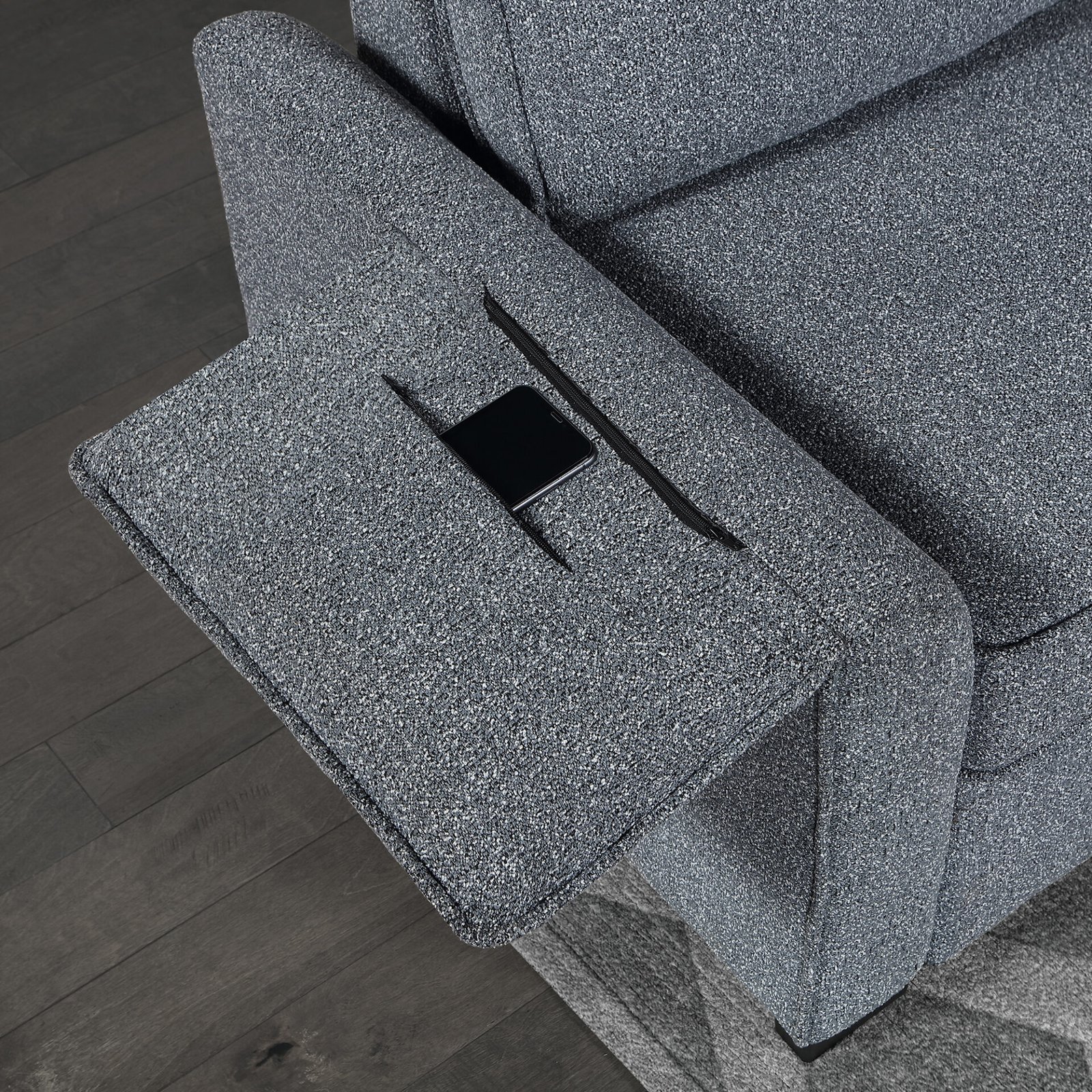 U0808 DARK GREY REVERSIBLE SOFA BED - Image 4
