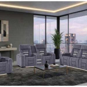 U1895 GREY P2 RECLINING SOFA/CONSOLE RECLINING LOVESEAT