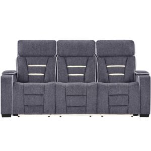 U1895 GREY P2 RECLINING SOFA WITH IS AND LED