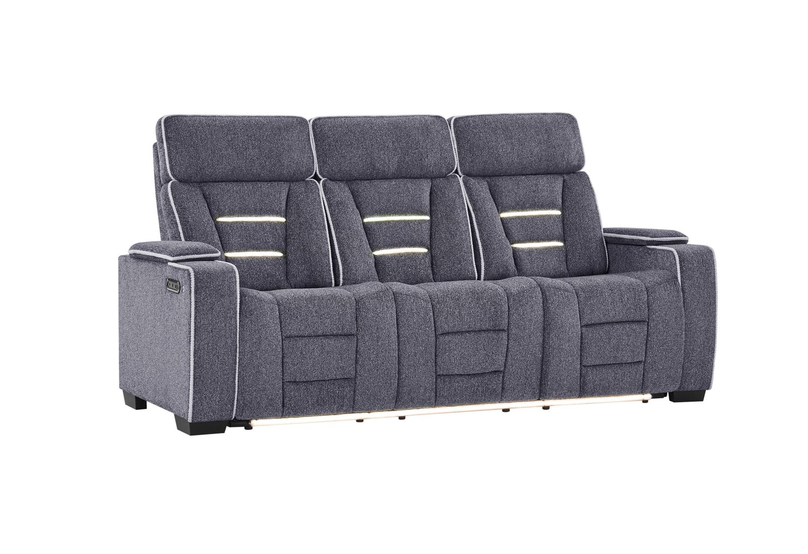 U1895 GREY P2 RECLINING SOFA WITH IS AND LED - Image 2