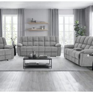 U6000 SMOKE RECLINING SOFA/CONSOLE RECLINING LOVESEAT/GLIDER RECLINER