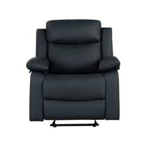 U6026 BLACK PU 72A GLIDER RECLINER WITH LED