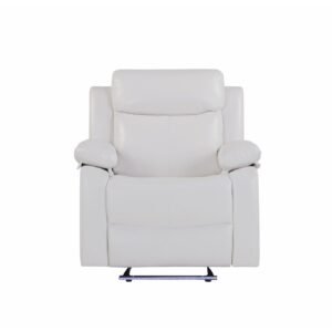 U6026 BLANCHE WHITE GLIDER RECLINER WITH LED
