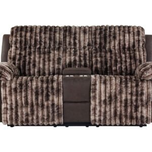 U6028 BROWN CONSOLE RECLINING LOVESEAT