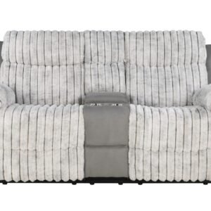 U6028 GREY CONSOLE RECLINING LOVESEAT