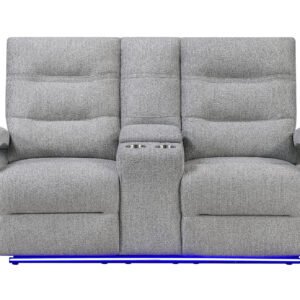 U6611 GREY 15 POWER CONSOLE RECLINING LOVESEAT WITH LED