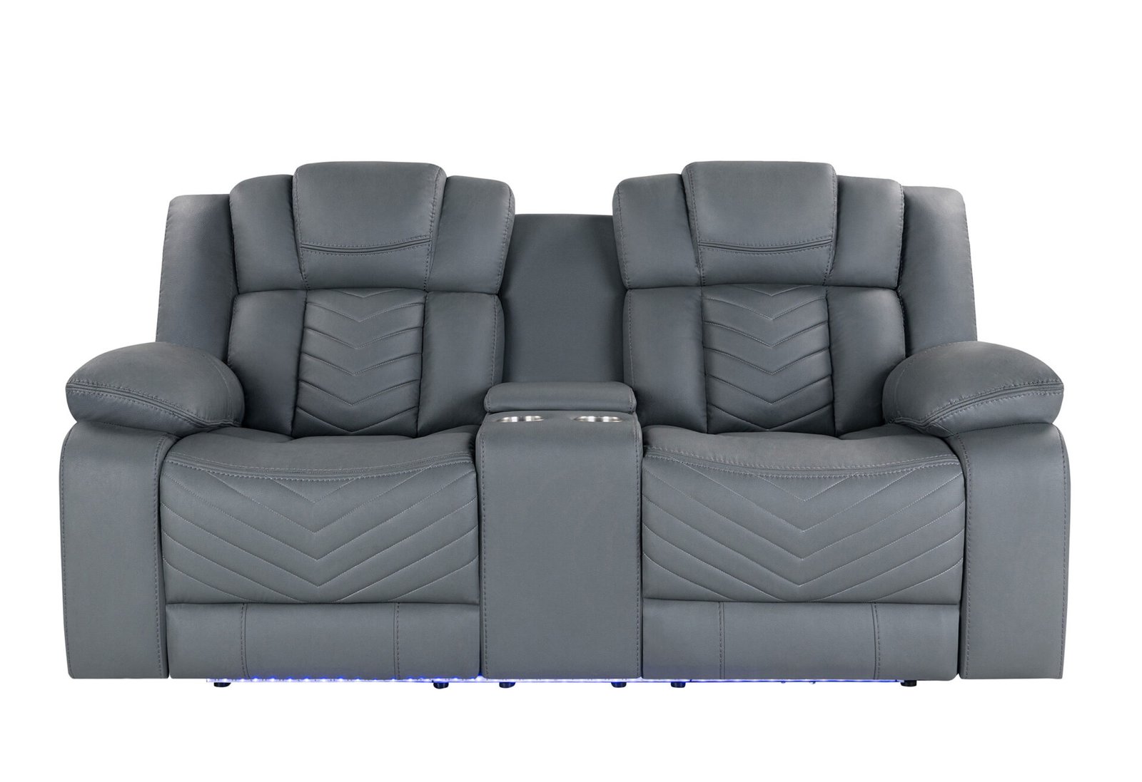 U7069 GREY 10 PWR CON REC LOVESEAT WITH LED AND IMMERSIVE SOUND