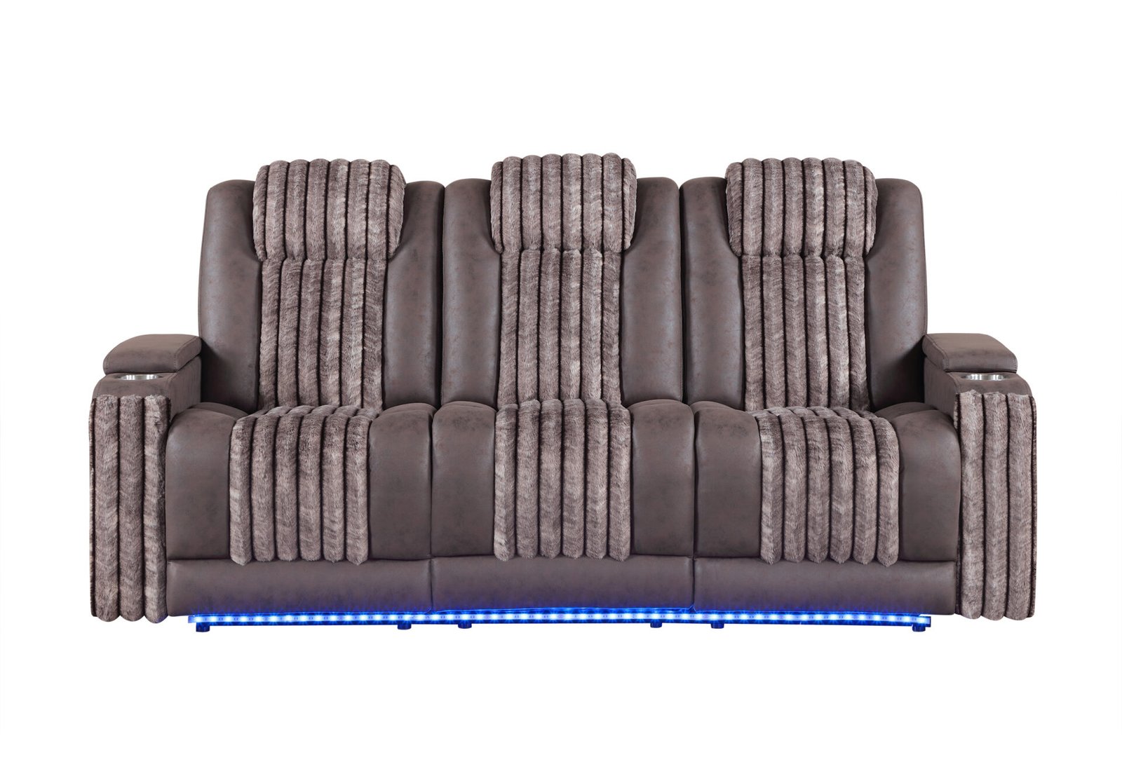 U8000 BROWN PWR REC SOFA W/PHR, DDT, READING LIGHT & LED LIGHT