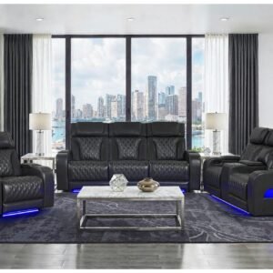 U8611 BLANCHE CHARCOAL P2 PWR REC SOFA/PWR CONSOLE REC LOVESEAT