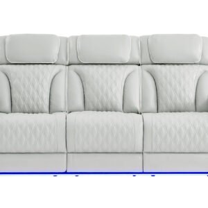 U8611 BLANCHE SILVER PWR REC SOFA WITH PHR AND LED
