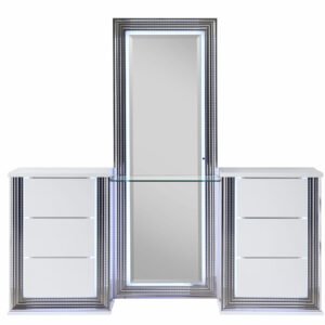 YLIME SMOOTH WHITE VANITY WITH LED