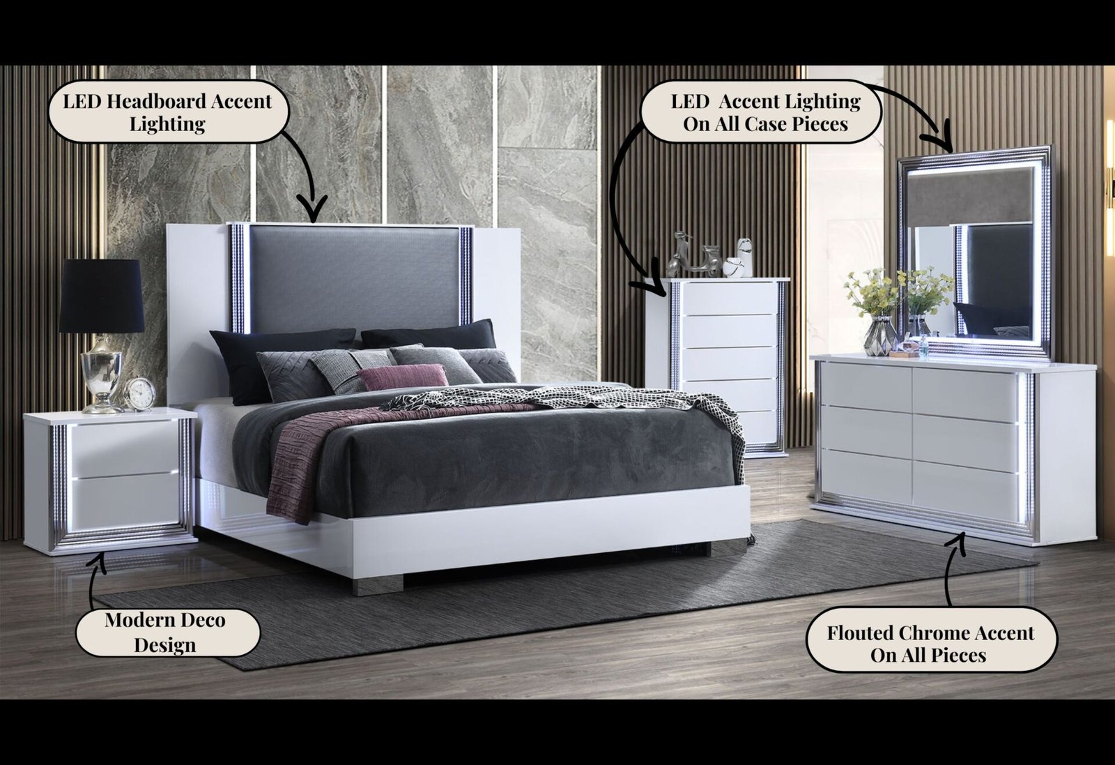 xr:d:DAFAgHIh2SI:309,j:3988952576,t:23050413 YLIME SMOOTH WHITE KING BED GROUP FULLY SLATTED - Image 4
