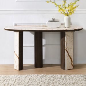 Haidar Console Table W/Marble Top