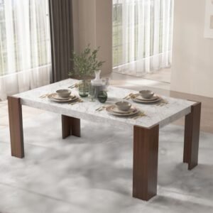 Hettie Dining Table W/Engineeed Stone Top
