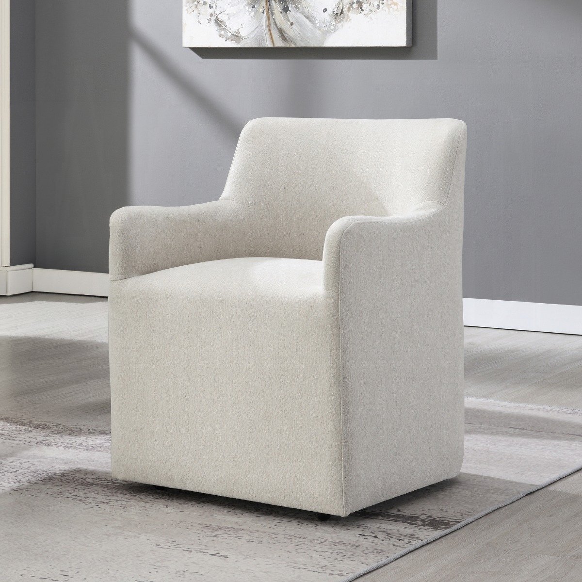 Cafell Arm Chair w/Swivel Casters