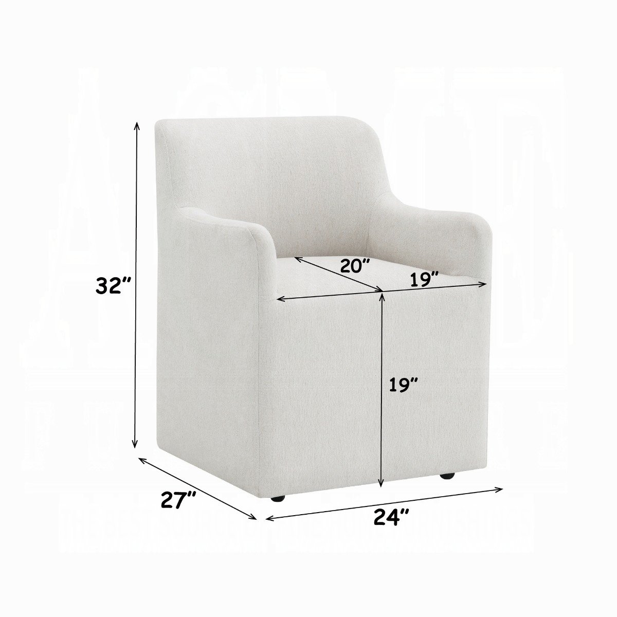 Cafell Arm Chair w/Swivel Casters - Image 8