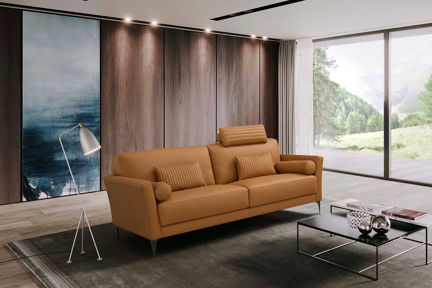 Tussio Sofa W/5 Pillows