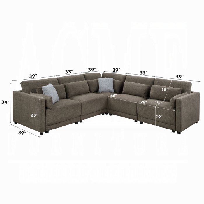 Rylie Modular – Armless Chair w/Pillow