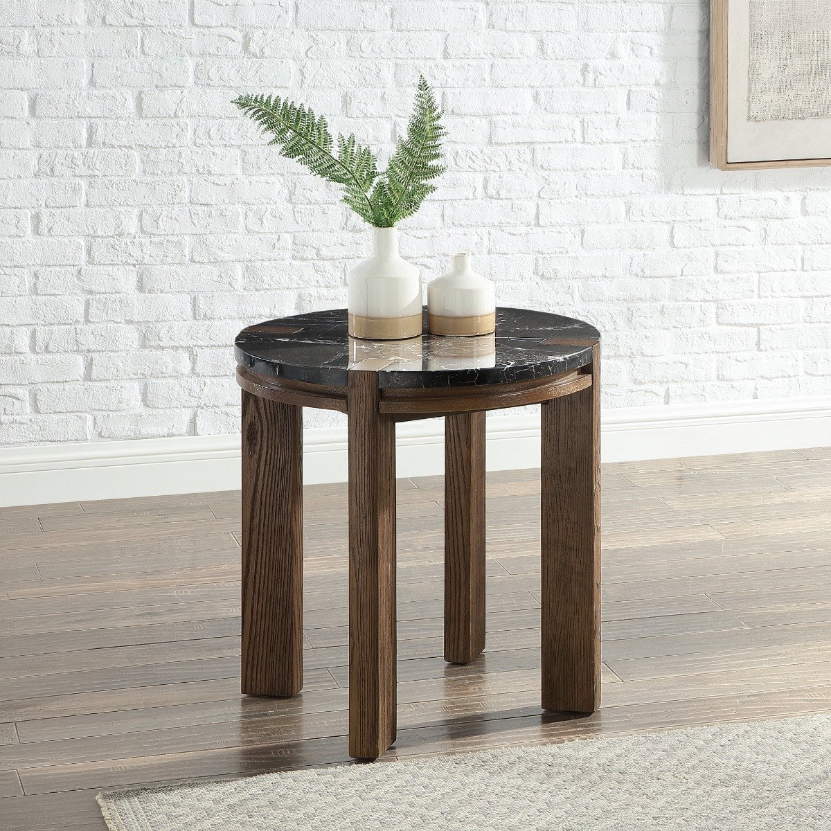Estella End Table w/Marble Top