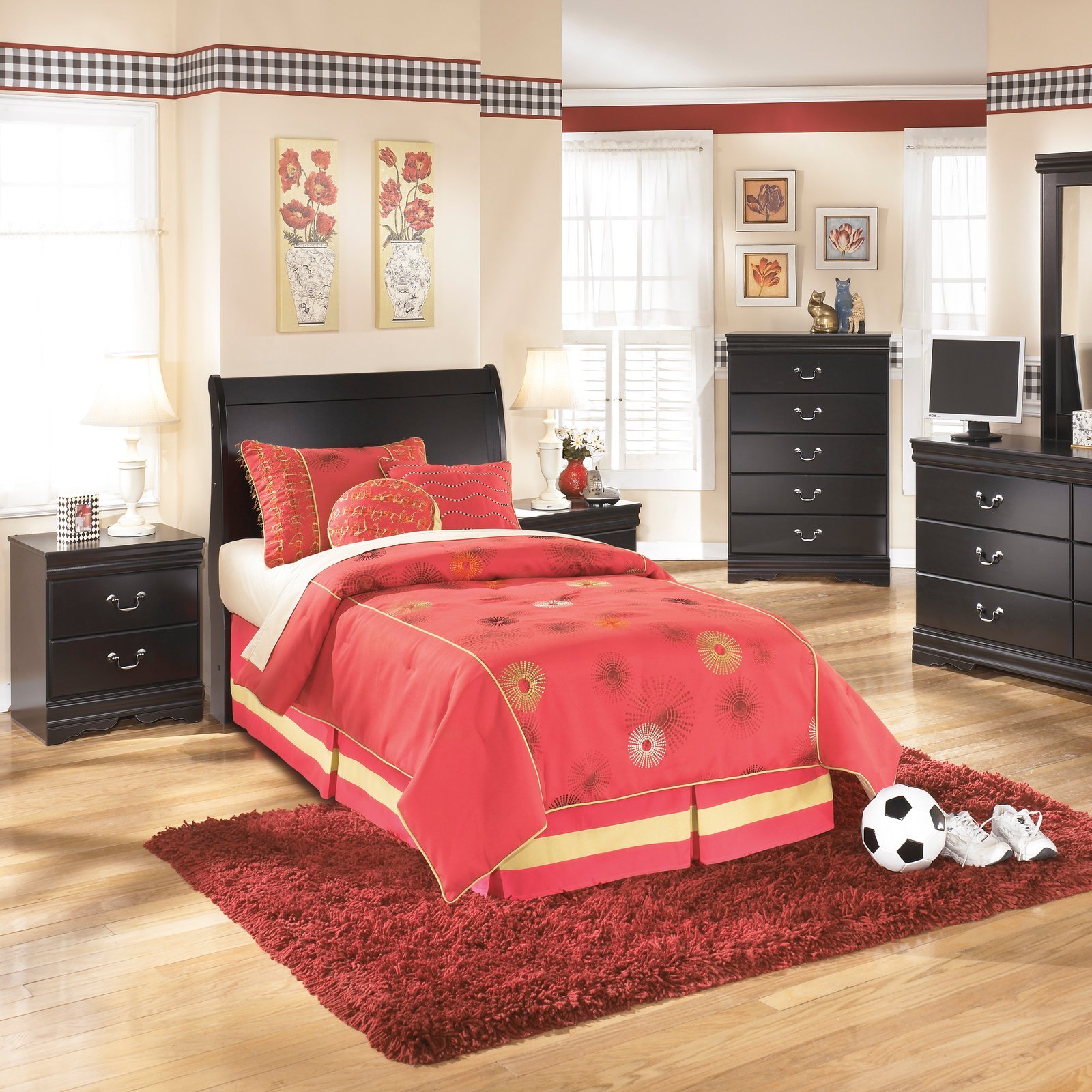 B128-T Sleigh – Twin Sleigh Bed – 62/63/82