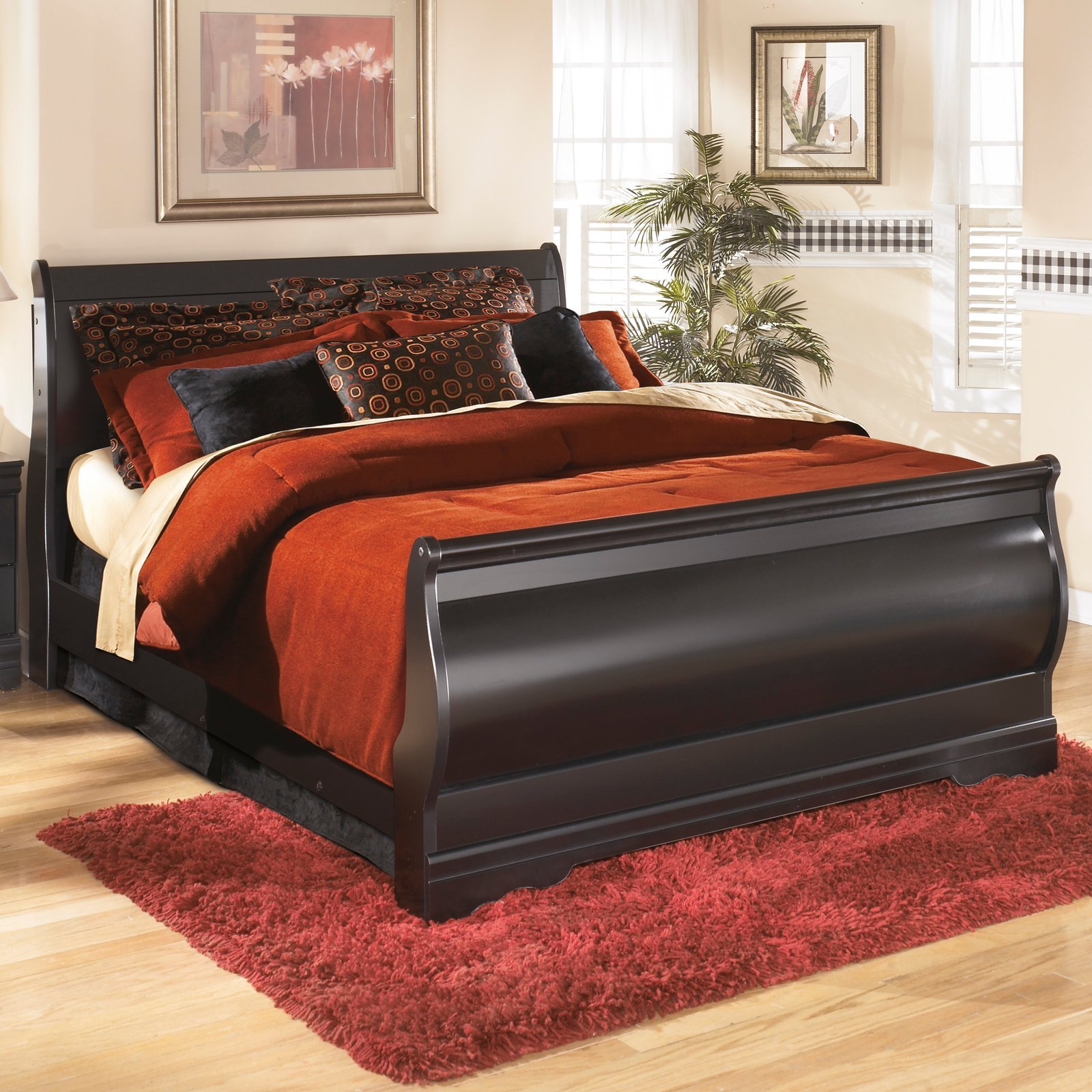 B128-Q Sleigh – Queen Sleigh Bed – 74/77/98